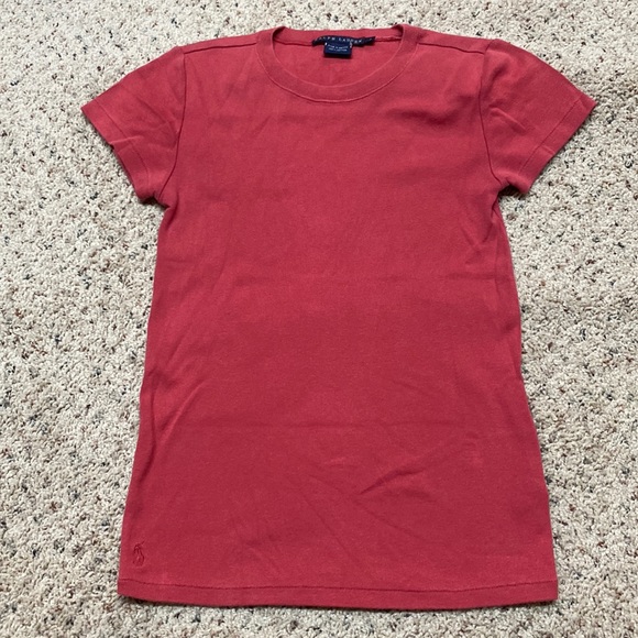 Ralph Lauren womens red tee, size small - Picture 1 of 2